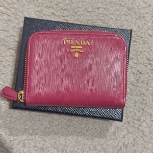 PRADA SAFFIANO LEATHER COMPACT WALLET